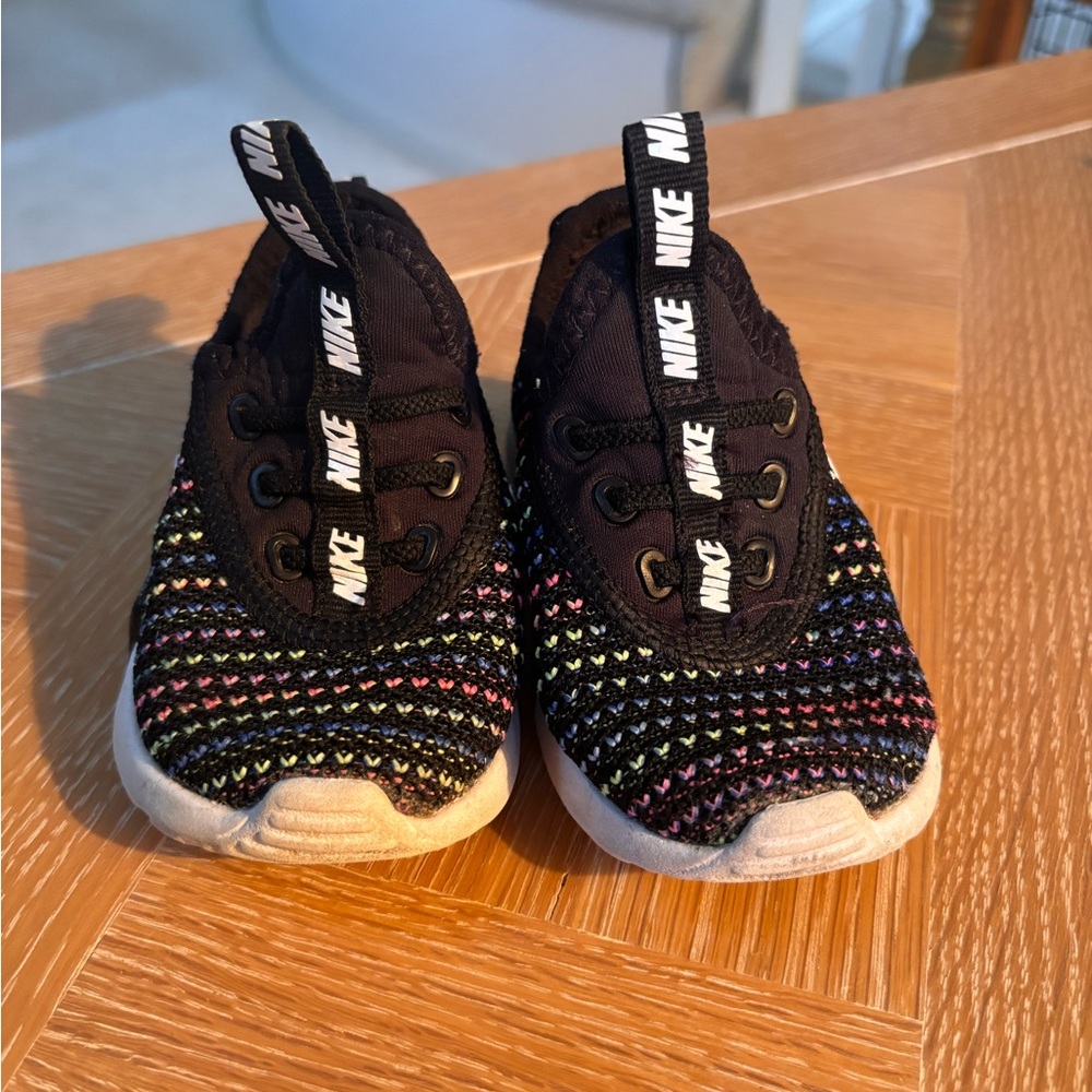 Nike Black Slip-On Sneakers with Knit Upper